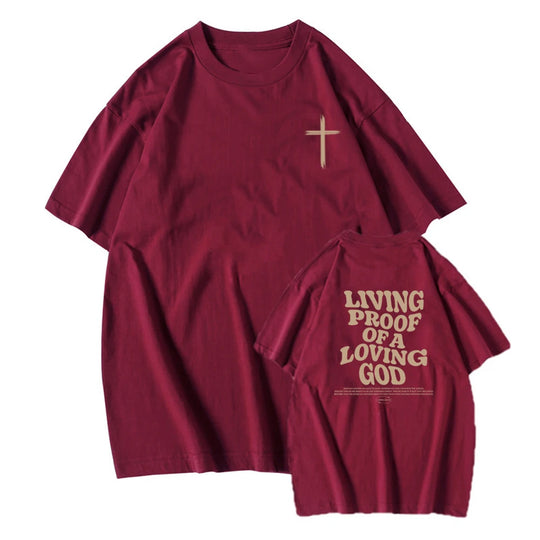 Living Proof of a Living God - Bold Christian T-Shirt | Faith-Based Apparel - captivatingconversationsstarters