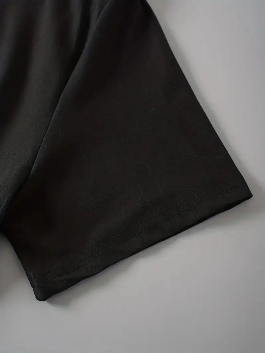 Trendy Cross Graphic Print Crew Neck T-Shirt - Casual Short Sleeve Women's Tee for Spring & Summer 2025 | Funny & Stylish Wardrobe Essential - captivatingconversationsstarters