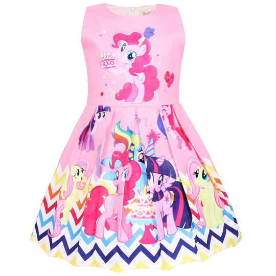 Enchanted Princess Cartoon Dress – Magical Kids Summer Outfit for Ages 3-12 - captivatingconversationsstarters