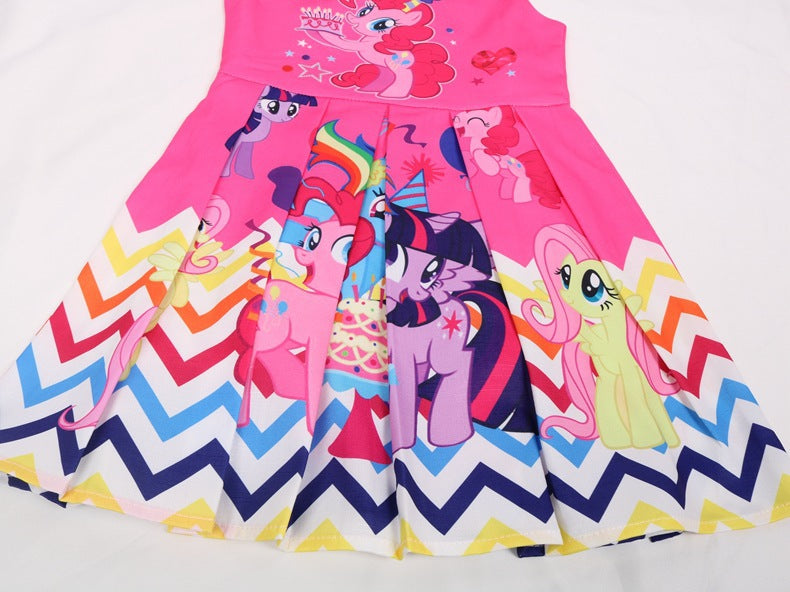 Enchanted Princess Cartoon Dress – Magical Kids Summer Outfit for Ages 3-12 - captivatingconversationsstarters