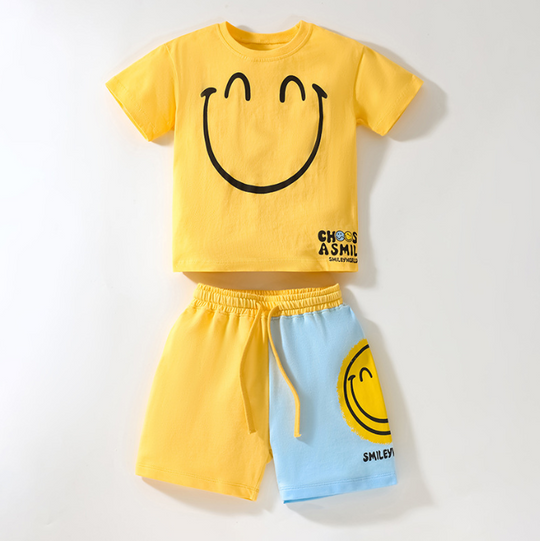 Sunshine Smiles Yellow Kids Short Set – Where Joy Meets Comfort! - captivatingconversationsstarters