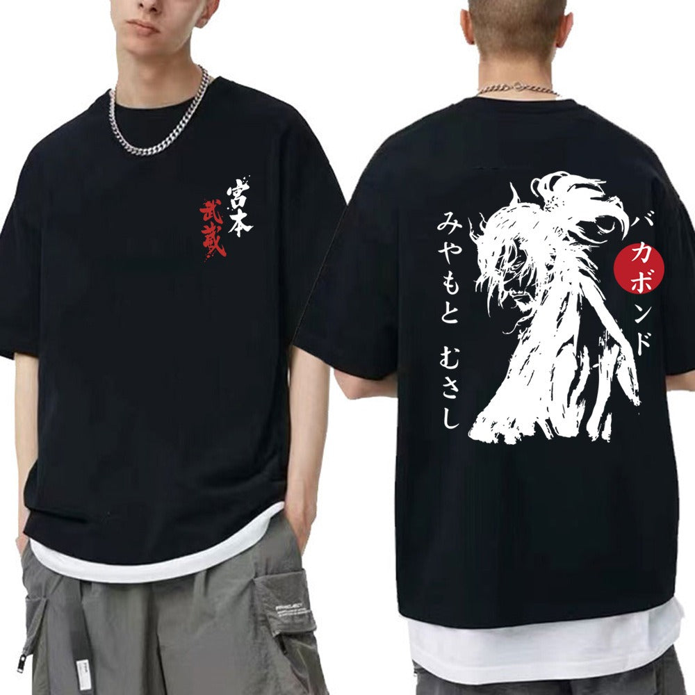 Vagabond Miyamoto Musashi Tee - Iconic Samurai Warrior Shirt - captivatingconversationsstarters