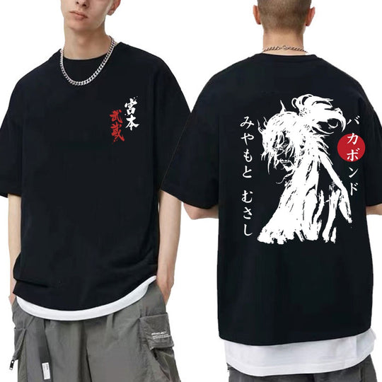 Vagabond Miyamoto Musashi Tee - Iconic Samurai Warrior Shirt - captivatingconversationsstarters
