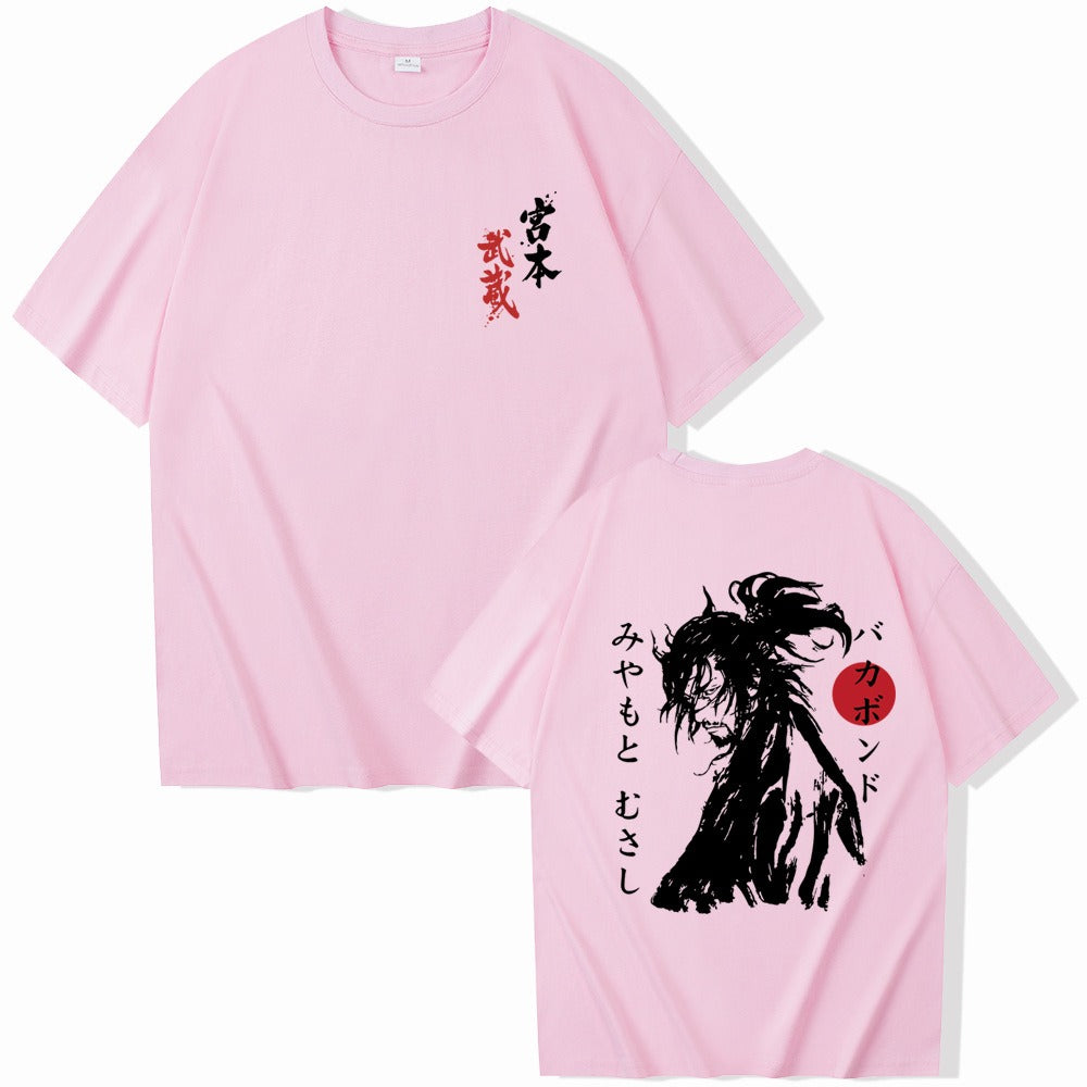 Vagabond Miyamoto Musashi Tee - Iconic Samurai Warrior Shirt - captivatingconversationsstarters