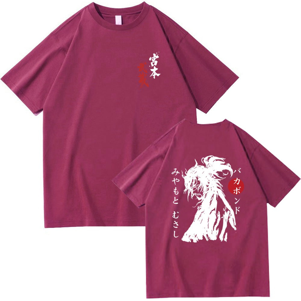 Vagabond Miyamoto Musashi Tee - Iconic Samurai Warrior Shirt - captivatingconversationsstarters