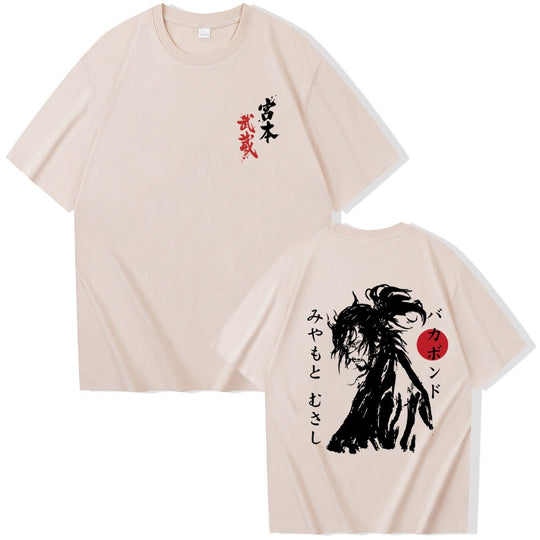 Vagabond Miyamoto Musashi Tee - Iconic Samurai Warrior Shirt - captivatingconversationsstarters