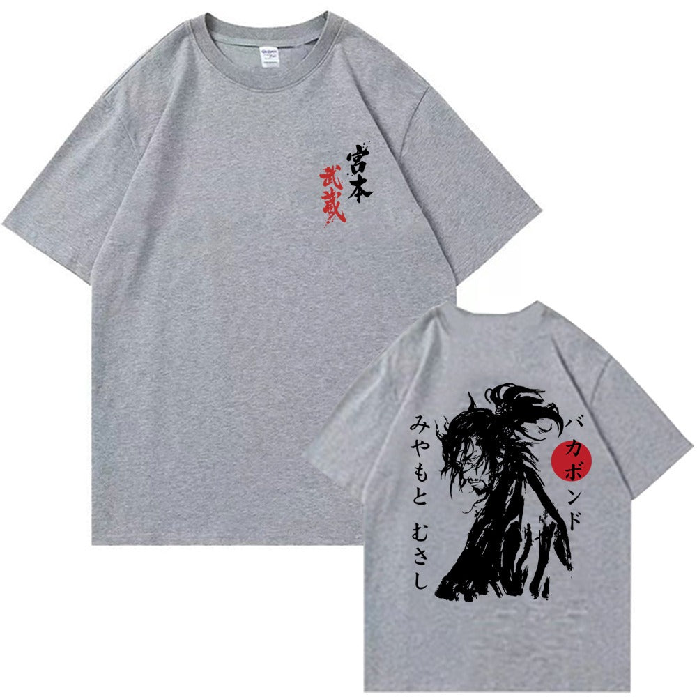 Vagabond Miyamoto Musashi Tee - Iconic Samurai Warrior Shirt - captivatingconversationsstarters