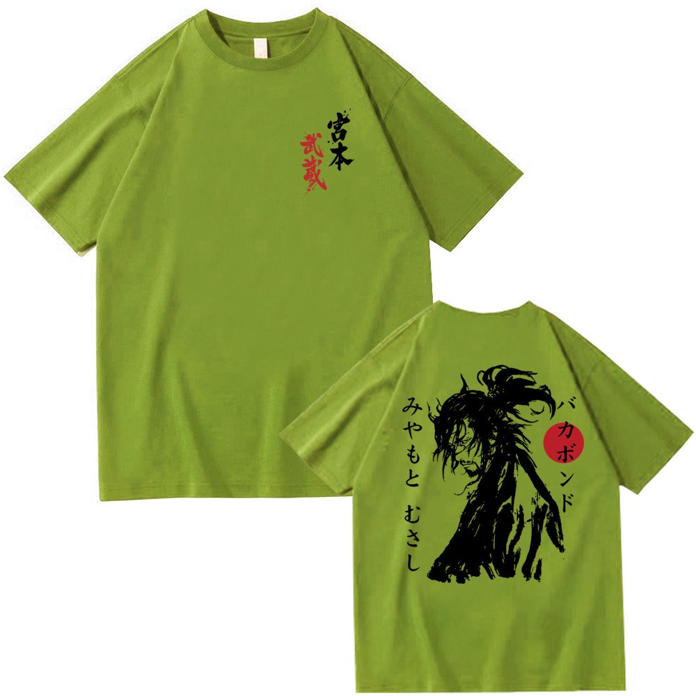 Vagabond Miyamoto Musashi Tee - Iconic Samurai Warrior Shirt - captivatingconversationsstarters