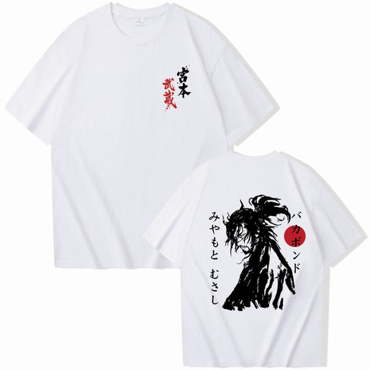 Vagabond Miyamoto Musashi Tee - Iconic Samurai Warrior Shirt - captivatingconversationsstarters