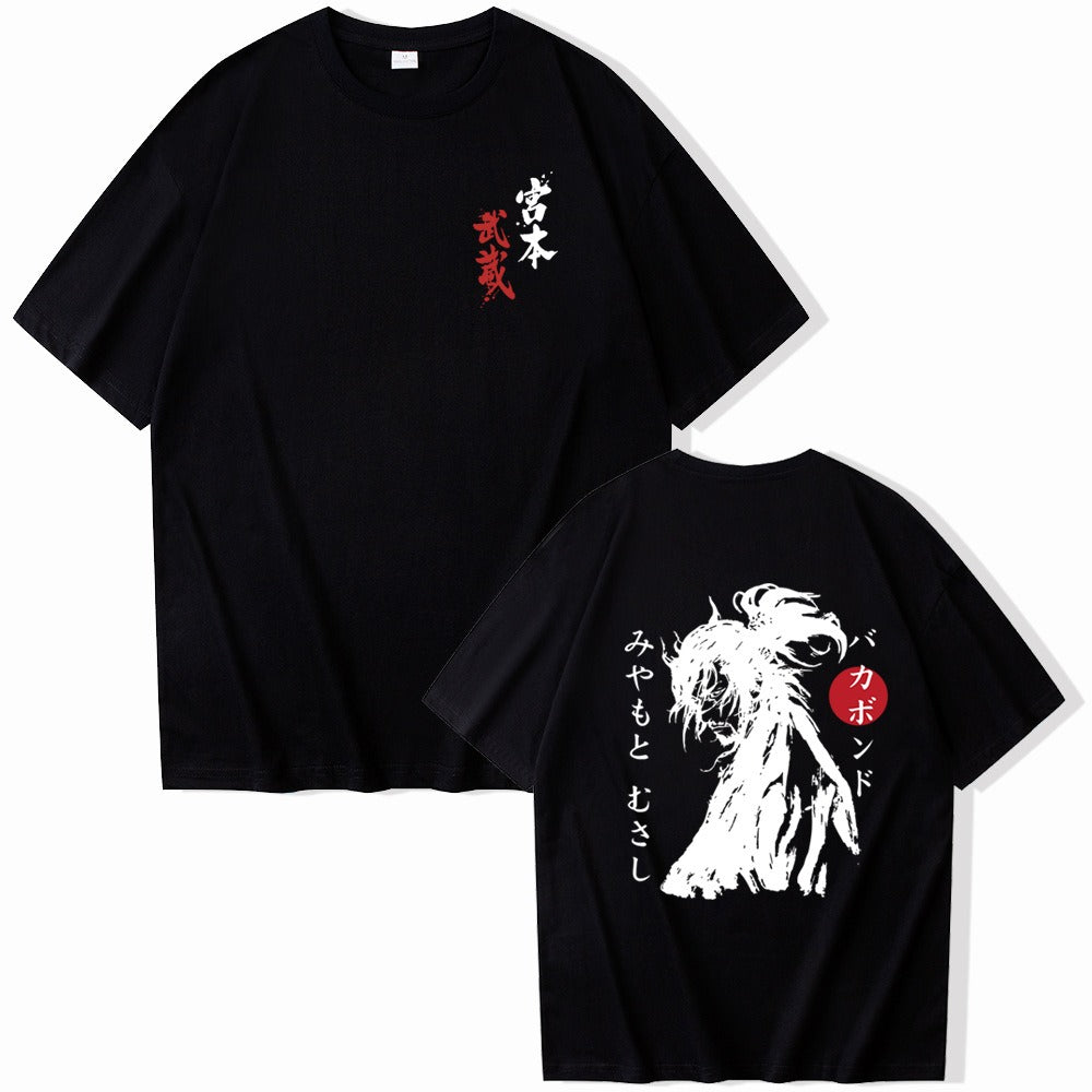 Vagabond Miyamoto Musashi Tee - Iconic Samurai Warrior Shirt - captivatingconversationsstarters