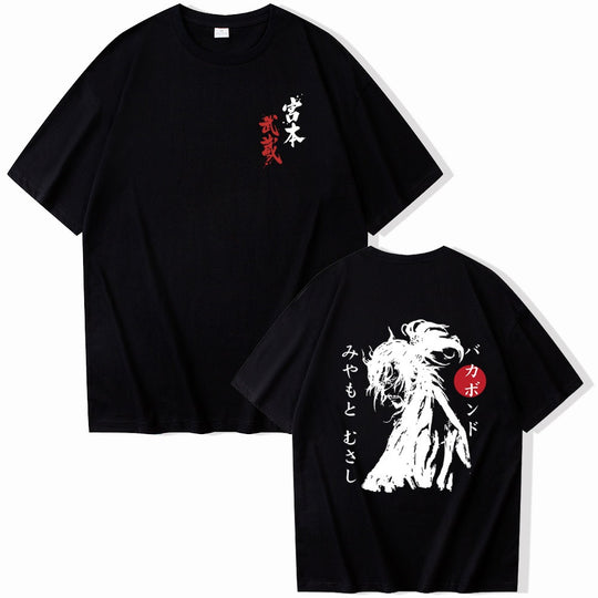 Vagabond Miyamoto Musashi Tee - Iconic Samurai Warrior Shirt - captivatingconversationsstarters