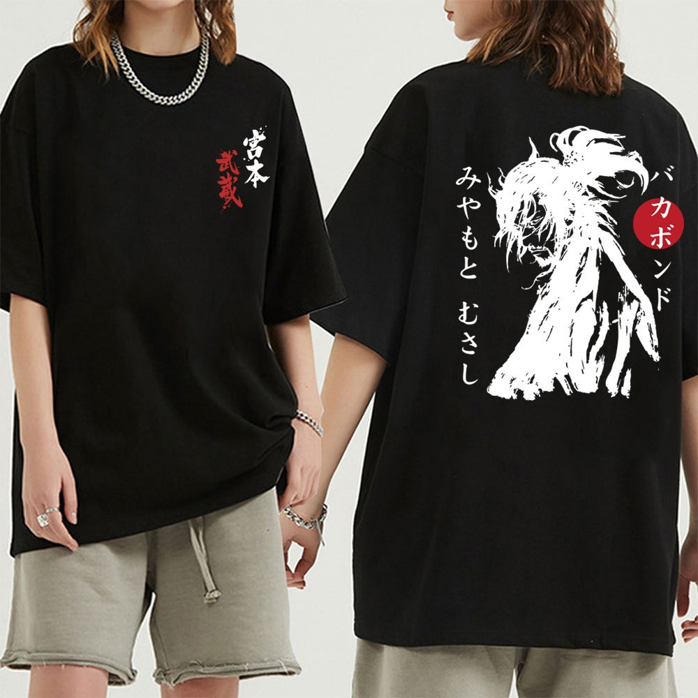 Vagabond Miyamoto Musashi Tee - Iconic Samurai Warrior Shirt - captivatingconversationsstarters