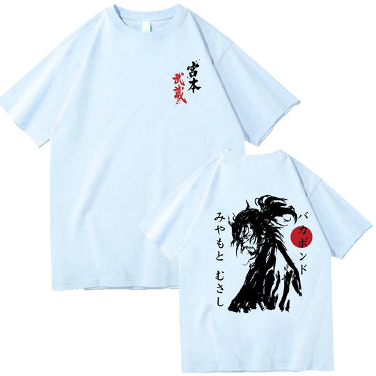 Vagabond Miyamoto Musashi Tee - Iconic Samurai Warrior Shirt - captivatingconversationsstarters