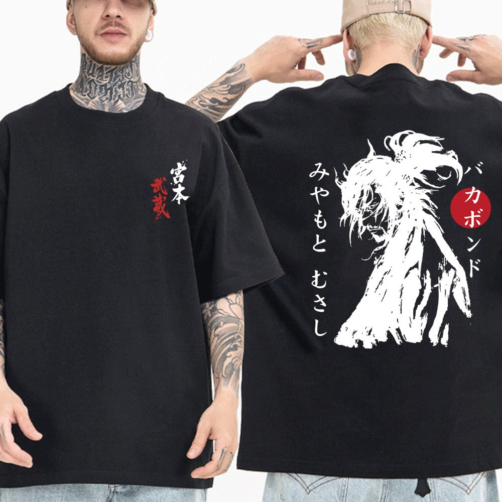 Vagabond Miyamoto Musashi Tee - Iconic Samurai Warrior Shirt - captivatingconversationsstarters