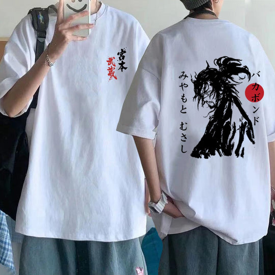 Vagabond Miyamoto Musashi Tee - Iconic Samurai Warrior Shirt - captivatingconversationsstarters
