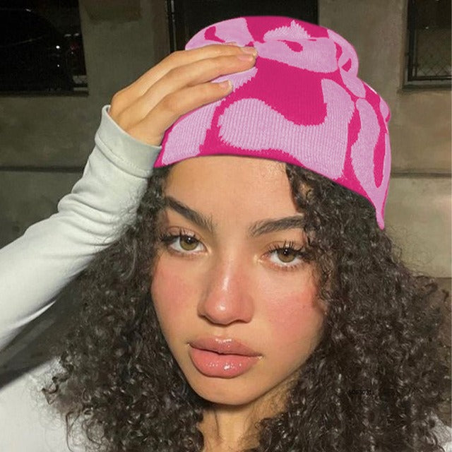 Candy Contrast Knit Beanie: Cozy Woolen Hat with Bold Color Pop - captivatingconversationsstarters