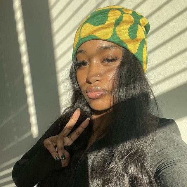 Candy Contrast Knit Beanie: Cozy Woolen Hat with Bold Color Pop - captivatingconversationsstarters