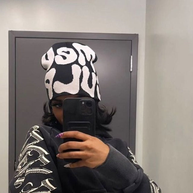 Candy Contrast Knit Beanie: Cozy Woolen Hat with Bold Color Pop - captivatingconversationsstarters