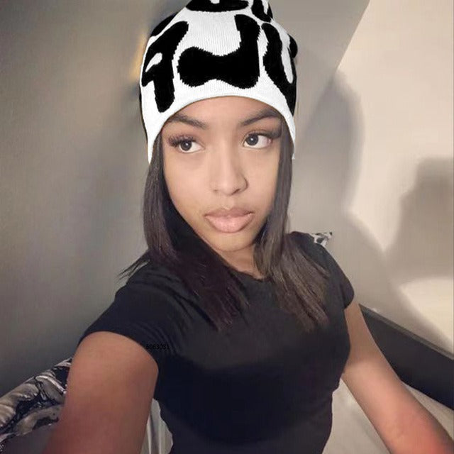 Candy Contrast Knit Beanie: Cozy Woolen Hat with Bold Color Pop - captivatingconversationsstarters