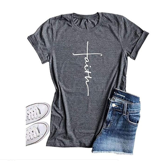 Faith-Inspired Chic Women's Tee - Elegant & Trendy" - captivatingconversationsstarters