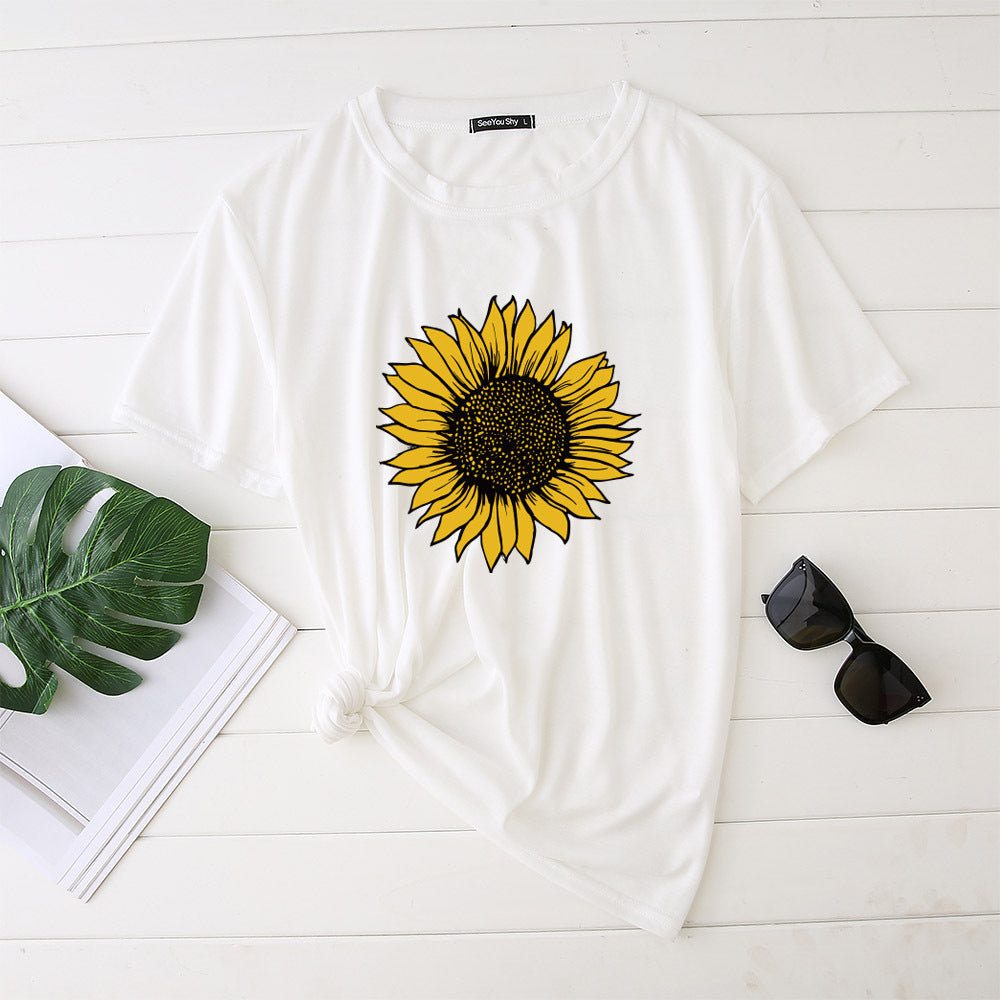 Sunny Blossom: Vibrant Sunflower Graphic Tee - captivatingconversationsstarters