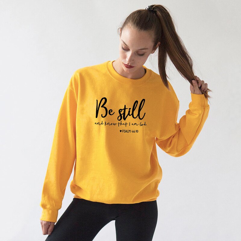 Be Still and Know" Inspirational Sweatshirt - Trendy Comfort Wear for Mindful Living - captivatingconversationsstarters