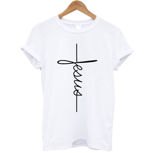 Lift My Mood, Jesus – Women's Christian Stylish Short Sleeve Cotton T-Shirt | Casual Fashion Plus Size Tees for All Seasons - captivatingconversationsstarters