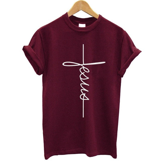 Lift My Mood, Jesus – Women's Christian Stylish Short Sleeve Cotton T-Shirt | Casual Fashion Plus Size Tees for All Seasons - captivatingconversationsstarters