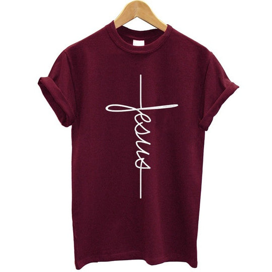 Lift My Mood, Jesus – Women's Christian Stylish Short Sleeve Cotton T-Shirt | Casual Fashion Plus Size Tees for All Seasons - captivatingconversationsstarters