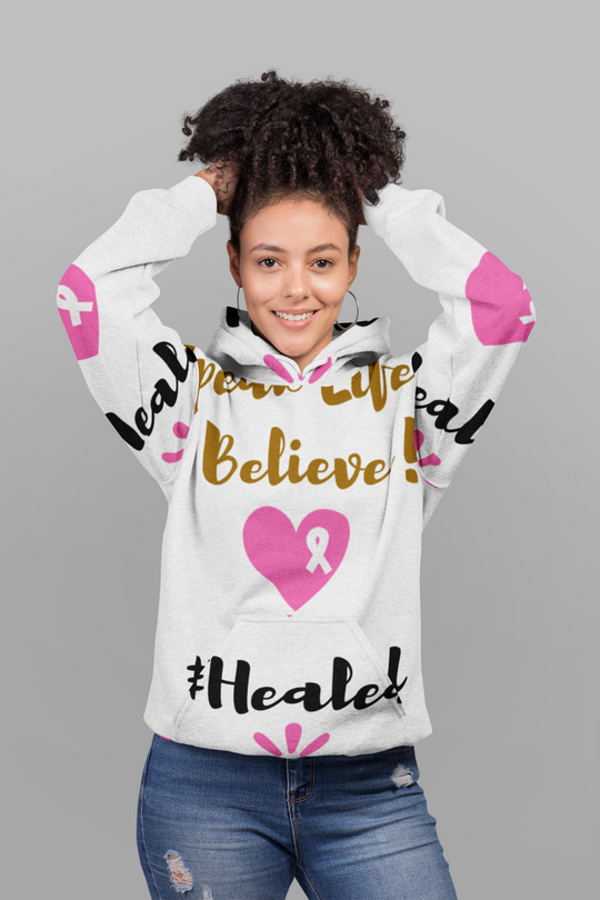 Spek Life & Believe™ #Healed All-Over-Print Hoodie - Cozy Unisex Comfort for Everyday Wear