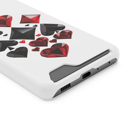 Ultimate Aces Phone Case with Card Holder – Stylish Protection with Spades, Diamonds, and Clubs Design - captivatingconversationsstarters