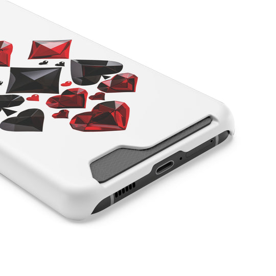 Ultimate Aces Phone Case with Card Holder – Stylish Protection with Spades, Diamonds, and Clubs Design - captivatingconversationsstarters