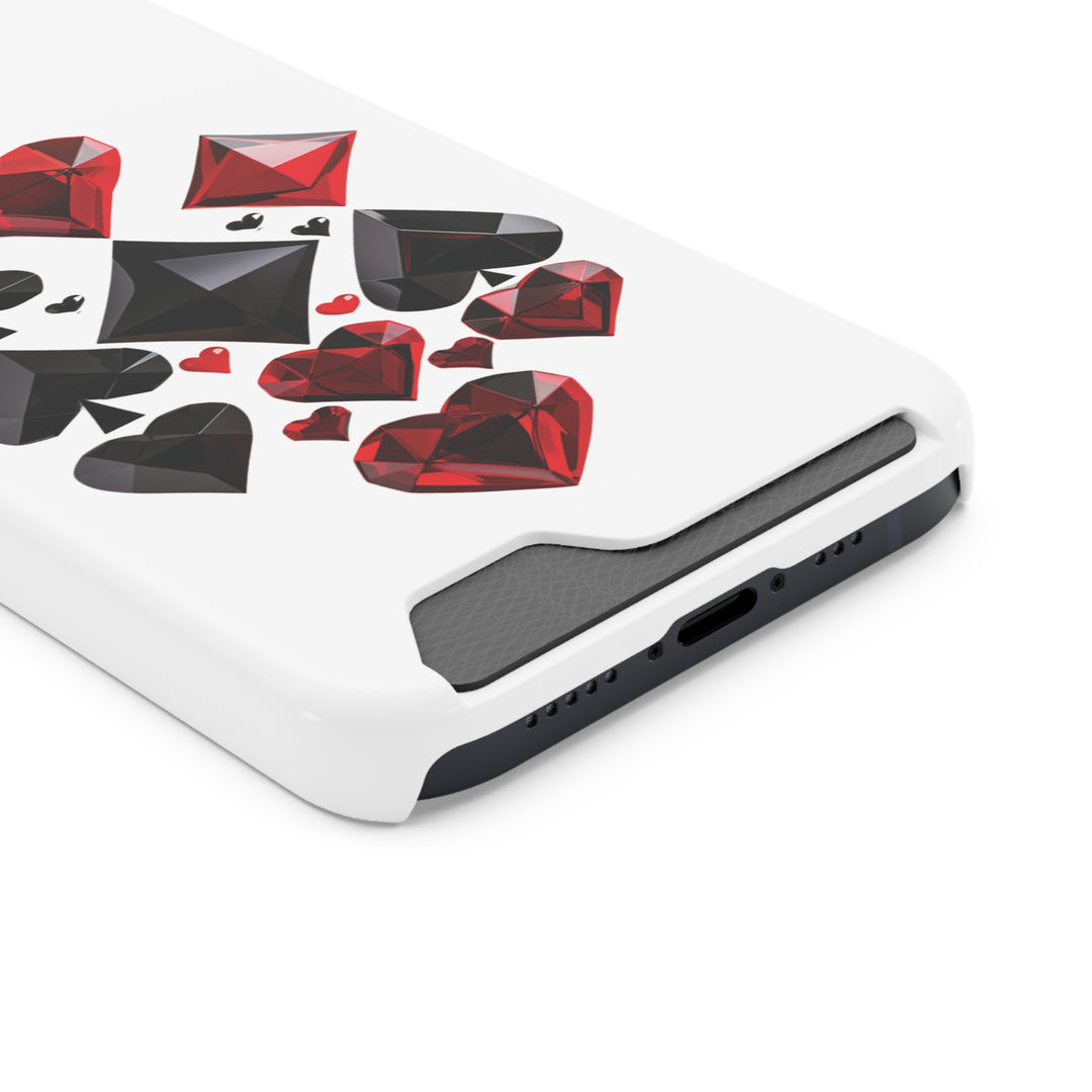 Ultimate Aces Phone Case with Card Holder – Stylish Protection with Spades, Diamonds, and Clubs Design - captivatingconversationsstarters