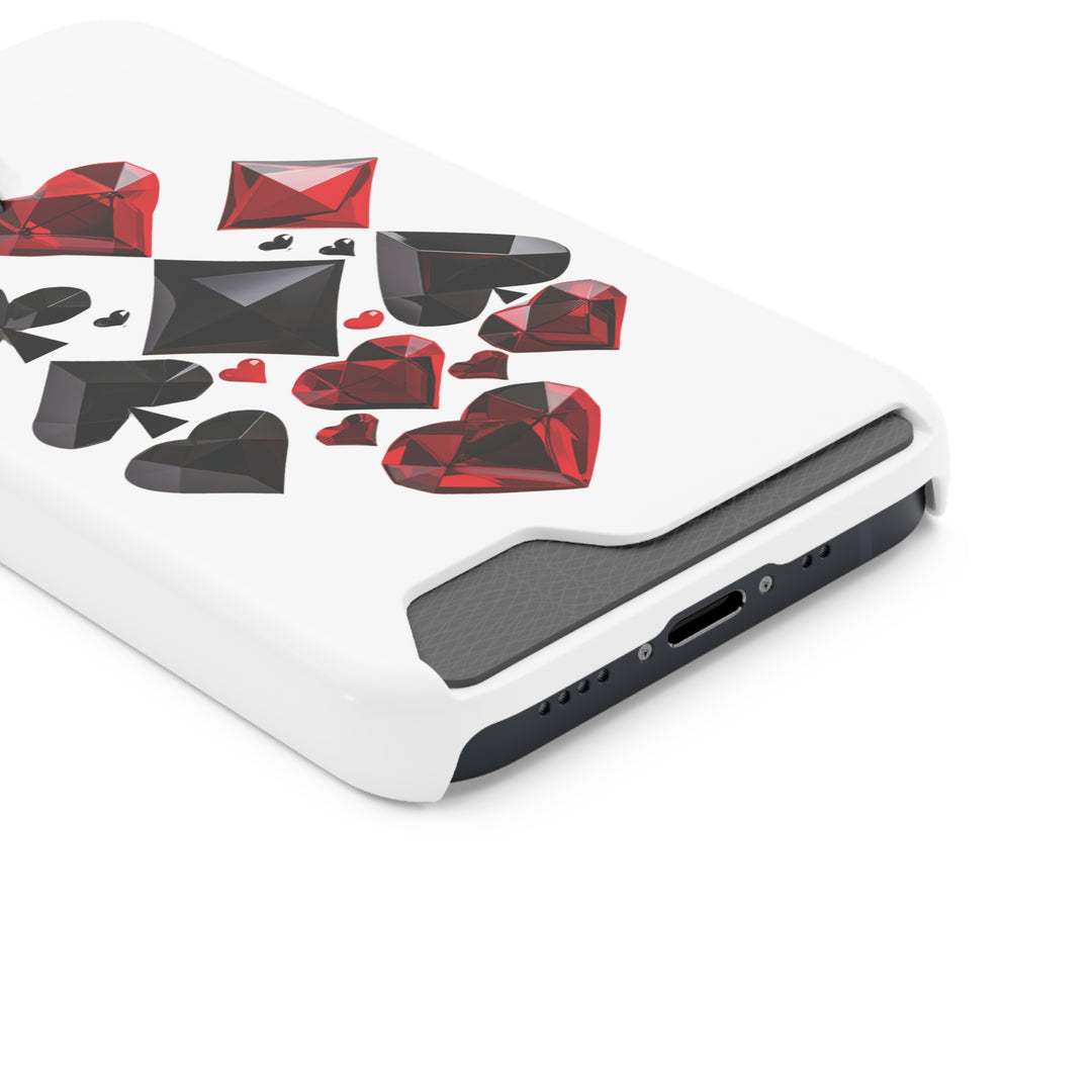 Ultimate Aces Phone Case with Card Holder – Stylish Protection with Spades, Diamonds, and Clubs Design - captivatingconversationsstarters