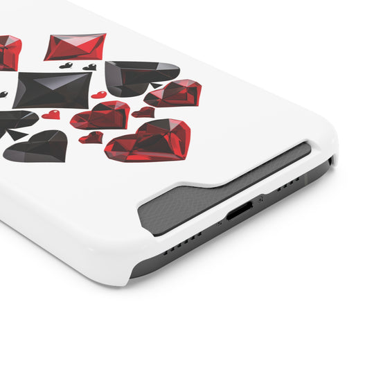 Ultimate Aces Phone Case with Card Holder – Stylish Protection with Spades, Diamonds, and Clubs Design - captivatingconversationsstarters