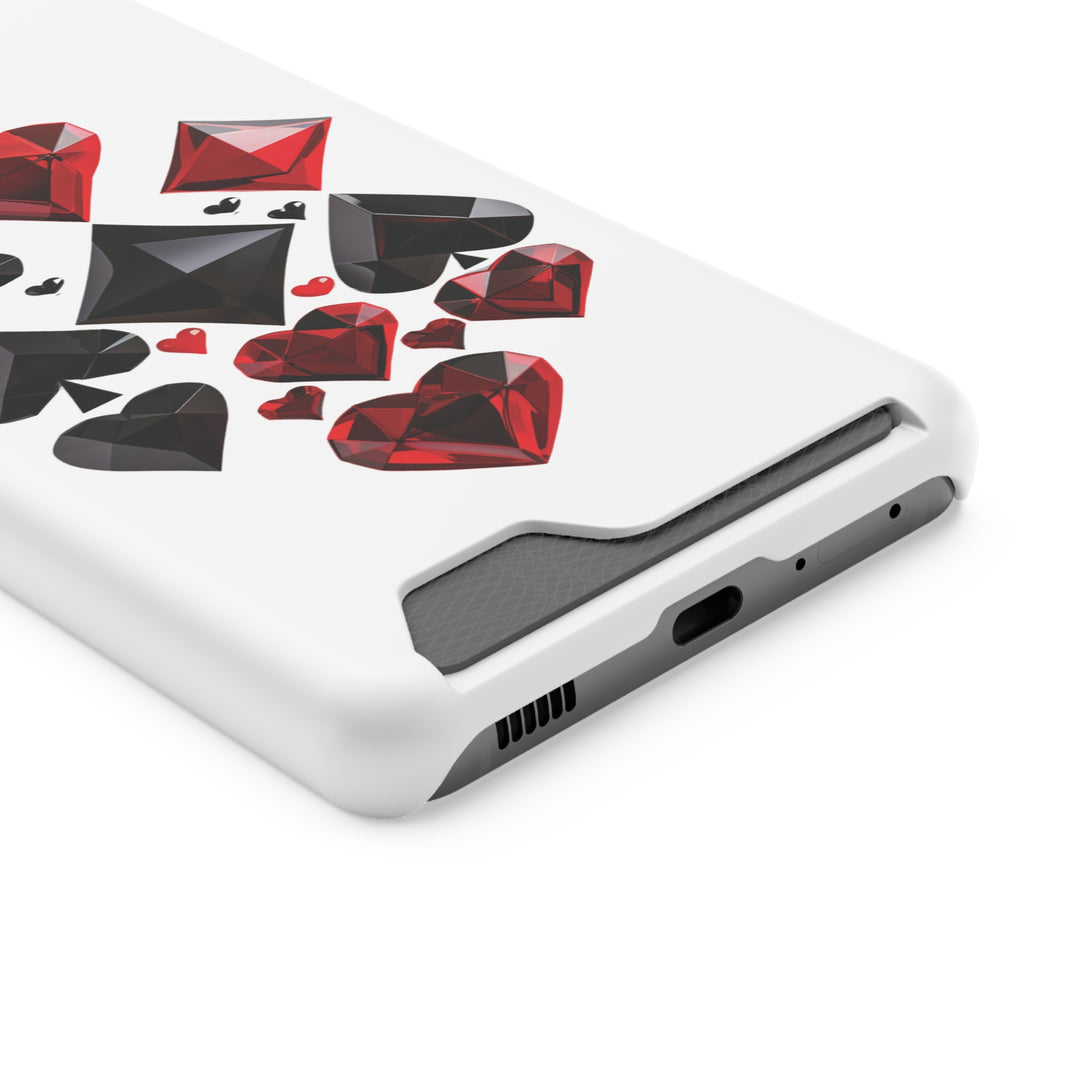 Ultimate Aces Phone Case with Card Holder – Stylish Protection with Spades, Diamonds, and Clubs Design - captivatingconversationsstarters