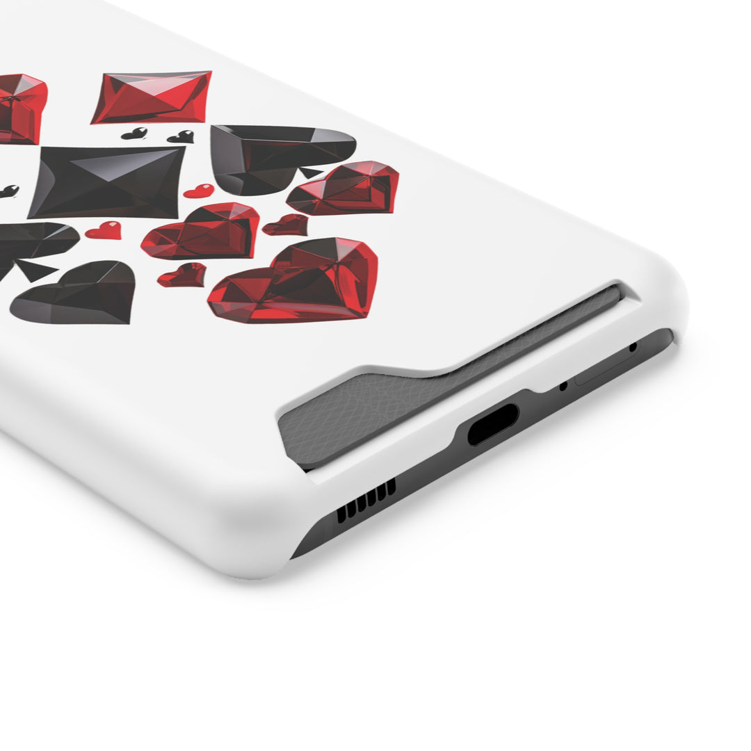 Ultimate Aces Phone Case with Card Holder – Stylish Protection with Spades, Diamonds, and Clubs Design - captivatingconversationsstarters