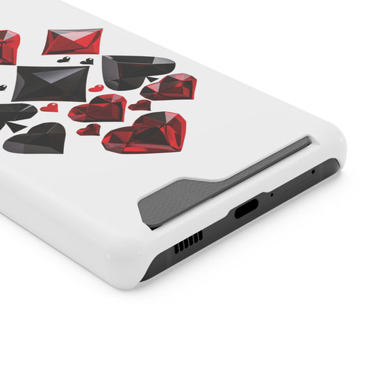 Ultimate Aces Phone Case with Card Holder – Stylish Protection with Spades, Diamonds, and Clubs Design - captivatingconversationsstarters