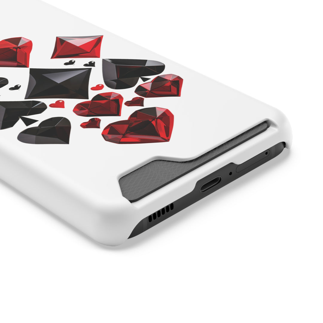 Ultimate Aces Phone Case with Card Holder – Stylish Protection with Spades, Diamonds, and Clubs Design - captivatingconversationsstarters