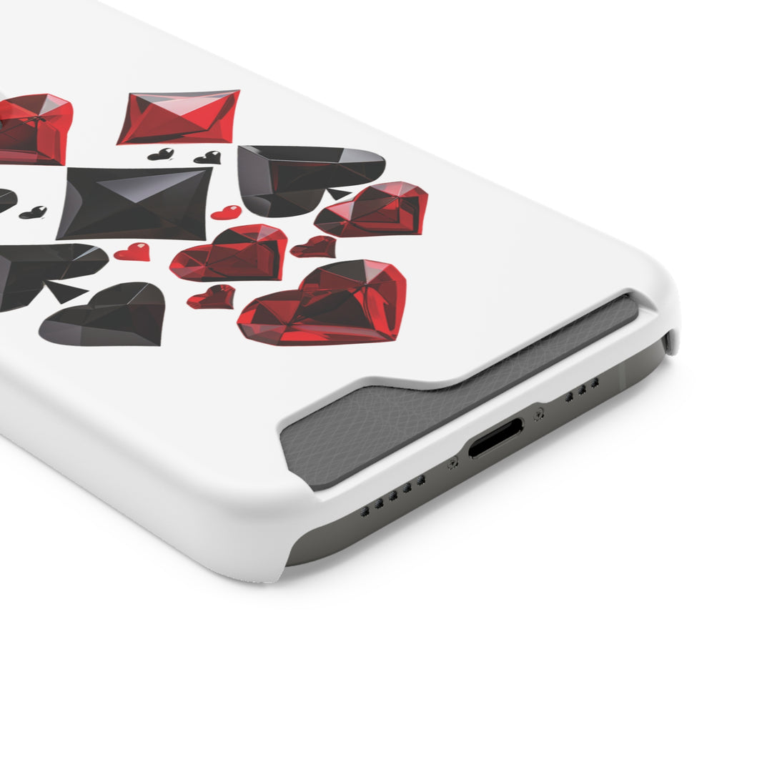 Ultimate Aces Phone Case with Card Holder – Stylish Protection with Spades, Diamonds, and Clubs Design - captivatingconversationsstarters