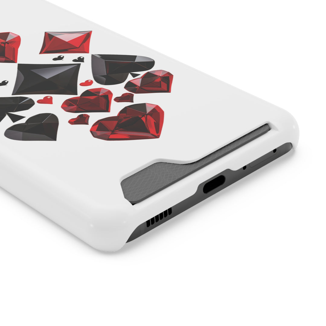 Ultimate Aces Phone Case with Card Holder – Stylish Protection with Spades, Diamonds, and Clubs Design - captivatingconversationsstarters