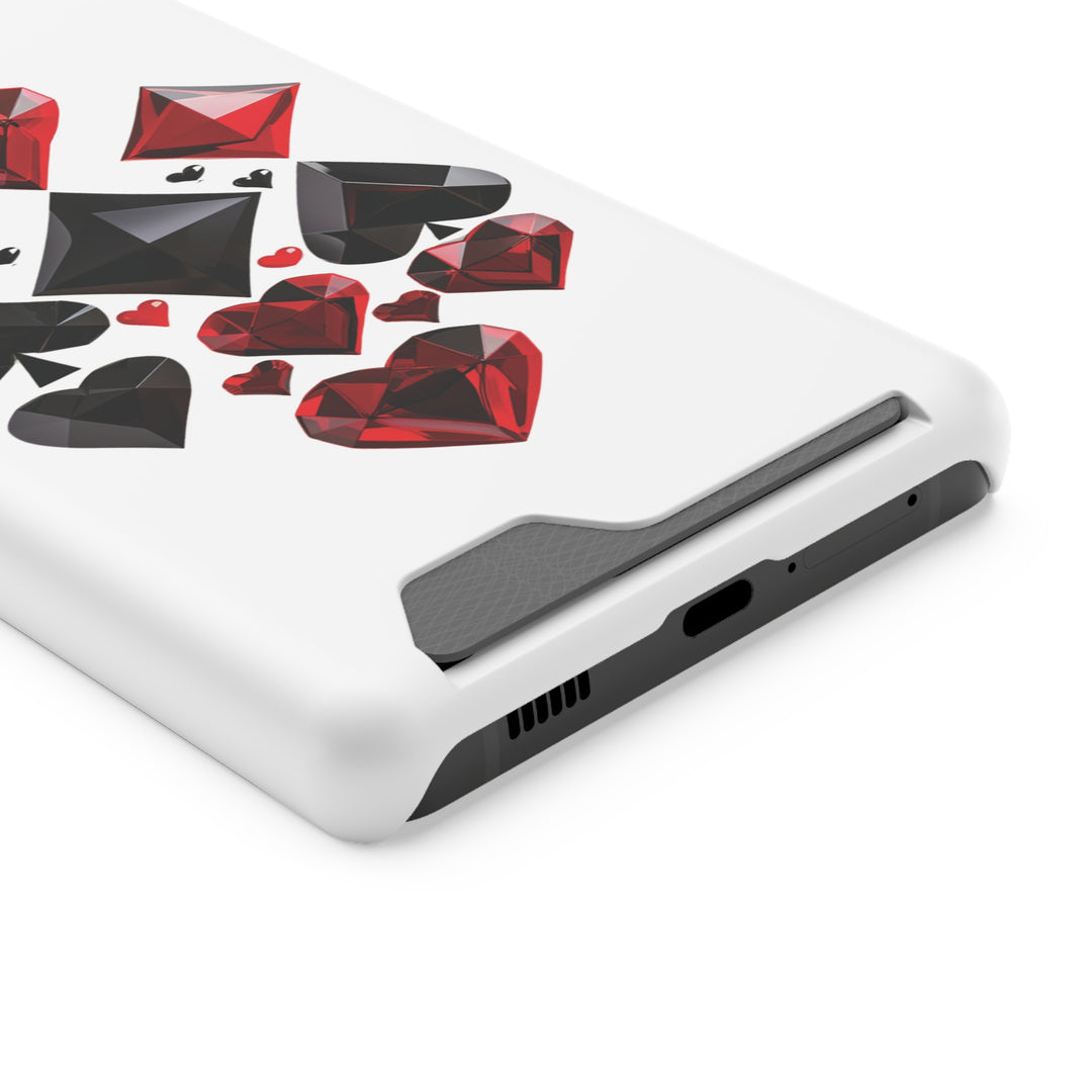 Ultimate Aces Phone Case with Card Holder – Stylish Protection with Spades, Diamonds, and Clubs Design - captivatingconversationsstarters
