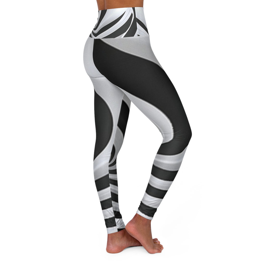 High-Waisted Skinny Fit Yoga Leggings – Custom All-Over Print Athleisure with Style & Comfort - captivatingconversationsstarters
