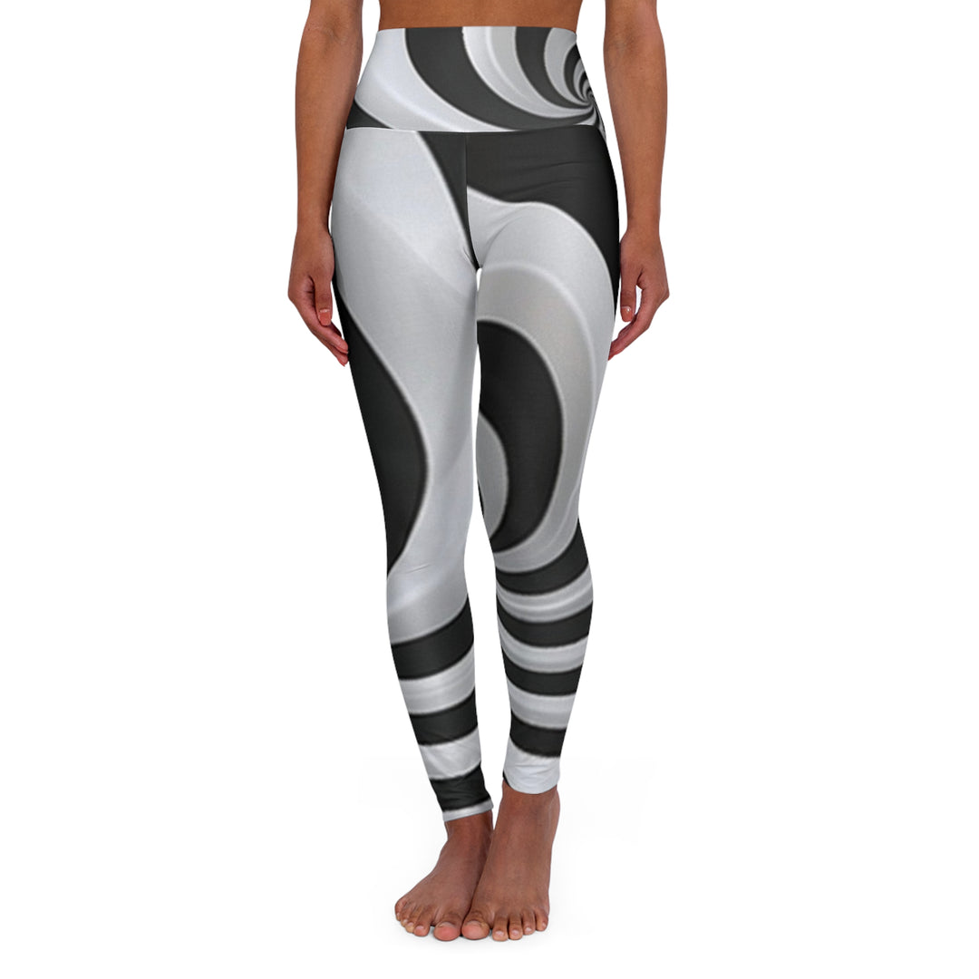 High-Waisted Skinny Fit Yoga Leggings – Custom All-Over Print Athleisure with Style & Comfort - captivatingconversationsstarters