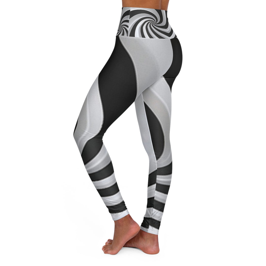 High-Waisted Skinny Fit Yoga Leggings – Custom All-Over Print Athleisure with Style & Comfort - captivatingconversationsstarters