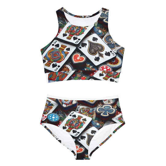 High Roller Casino Bikini Set – Stylish Athletic Swimwear with 4-Way Stretch for High-End Comfort - captivatingconversationsstarters