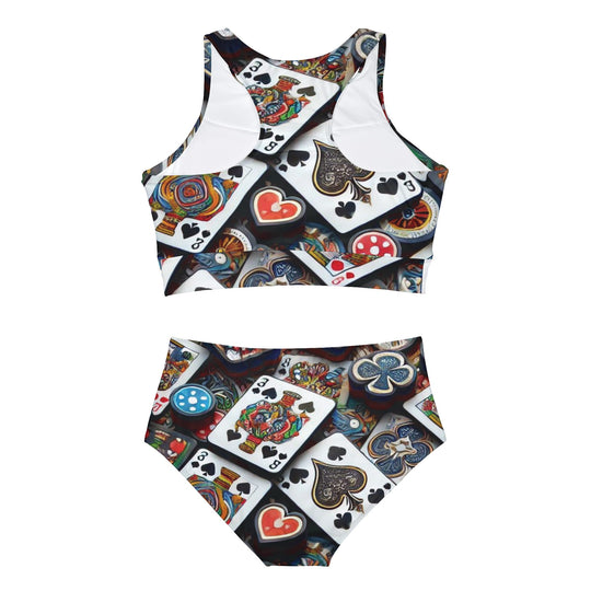 High Roller Casino Bikini Set – Stylish Athletic Swimwear with 4-Way Stretch for High-End Comfort - captivatingconversationsstarters