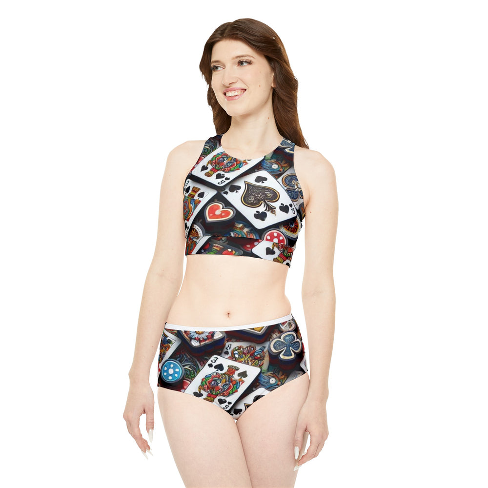 High Roller Casino Bikini Set – Stylish Athletic Swimwear with 4-Way Stretch for High-End Comfort - captivatingconversationsstarters