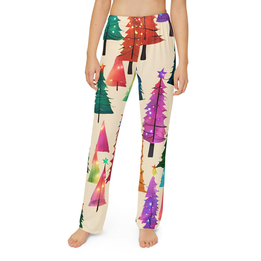 Merry & Bright Christmas Tree Pajama Pants - captivatingconversationsstarters