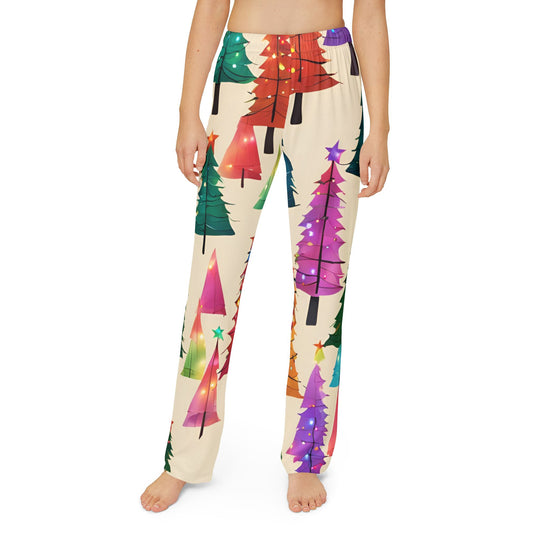 Merry & Bright Christmas Tree Pajama Pants - captivatingconversationsstarters